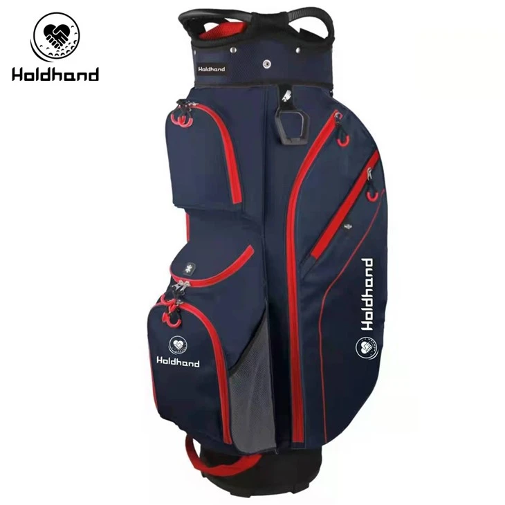 Feather-lite Golf Organizer With 15-tier Club, Isolated Putter Cubby, Seven Hexagonal Accessory Vaults, Hydro-cool Beverage Case, Posture-perfecting Strap, And Weather-lock Lid.