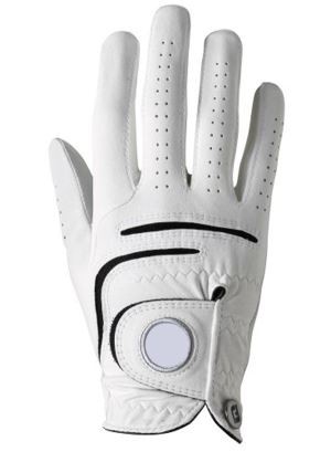 Mans dreta blanc Golf guants Ball Marker