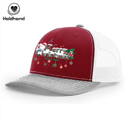 Gorra de camioner de disseny de vacances de Nadal Gorra de beisbol de malla Snapback ajustable personalitzada