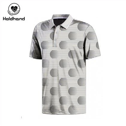 Polo de golf amb estampat degradat